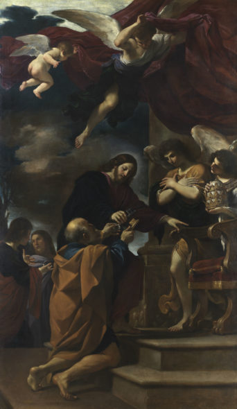 Guercino, Cattedra di San Pietro, 1618, olio su tela, Cento Pinacoteca Civica.