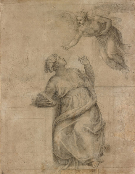 Riproduzione_Michelangelo Buonarroti L’Annunciazione 383 x 297 mm New York, Pierpont Morgan Library