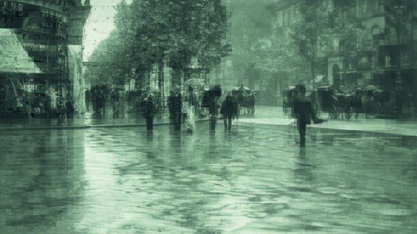 Alfred Stieglitz: Giorno di pioggia a Parigi, 1895. Photogravure, cm 9 x 16. Parigi, Musée d’Orsay