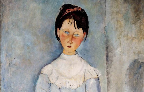 Modigliani, Fillette en bleu (dettaglio), 1918