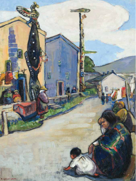 Emily Carr BCSFA CGP 1871 – 1945 Street, Alert Bay oil on canvas, signed M. Emily Carr, 1912 32 × 23 3/8 in, 81.3 × 59.4 cm 