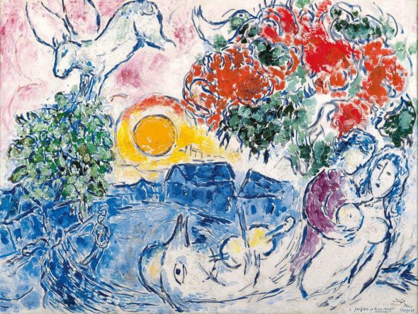 Soleil jaune, Marc Chagall, 1958