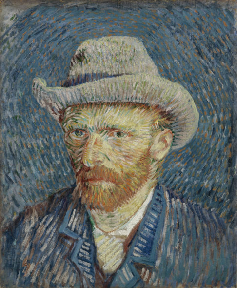 Vincent van Gogh, Autoritratto con cappello di feltro grigio, 1887. Amsterdam, Van Gogh Museum