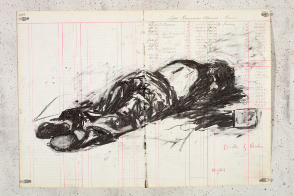 William Kentridge, The death of Pier Paolo Pasolini, Courtesy Galleria Lia Rumma Milano - Napoli