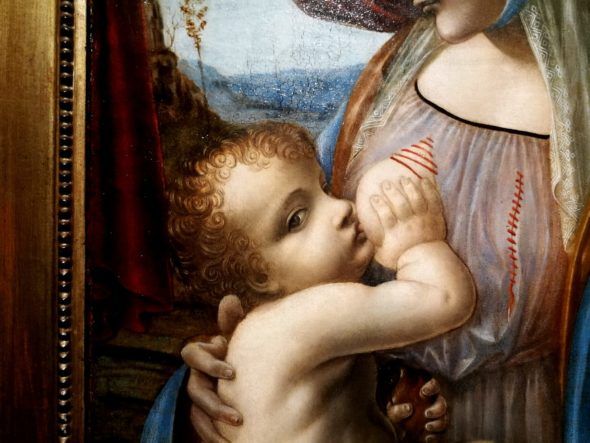 Pittore Lombardo, Madonna con il Bambino (dettaglio). Foto Artslife
