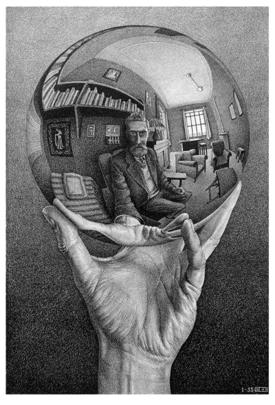 Escher Trieste dicembre 2019 Mano con sfera riflettente, 1935