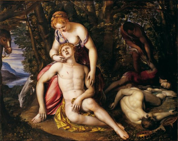 Angelica e Medoro Simone Peterzano 1560 – 1596 circa olio su tela cm 154,8 x 194