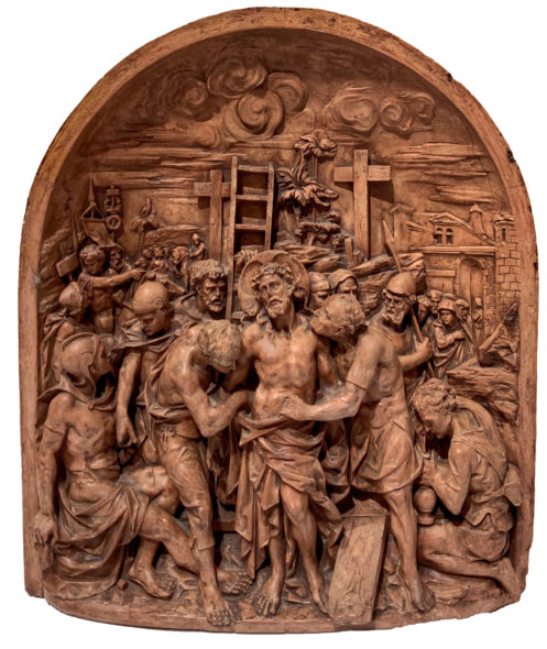 Maestro Emiliano del XVI Secolo, cerchia di Antonio Begarelli. Lotto 21: Scultura in terracotta raffigurante Cristo spogliato delle vesti. Stima 45.000/65.000