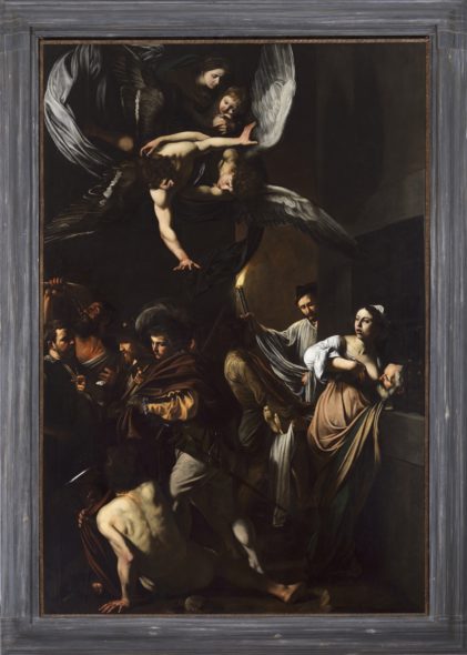 Caravaggio. Sette Opere di Misericordia, 1606 -1607. Olio su tela, 390 x 260 cm. Cappella del Pio Monte della Misericordia, Napoli. Foto: Grafiluce - L. Romano
