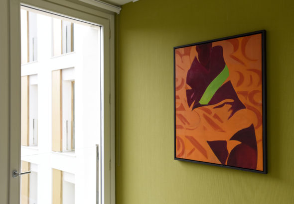 Titina Maselli, Calciatore, 1970, Oil on canvas, 99.5×80.5 cm, Courtesy Galleria Massimo Minini