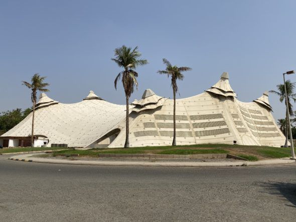 King Abdulaziz University Sports Hall, designed by Frei Otto
