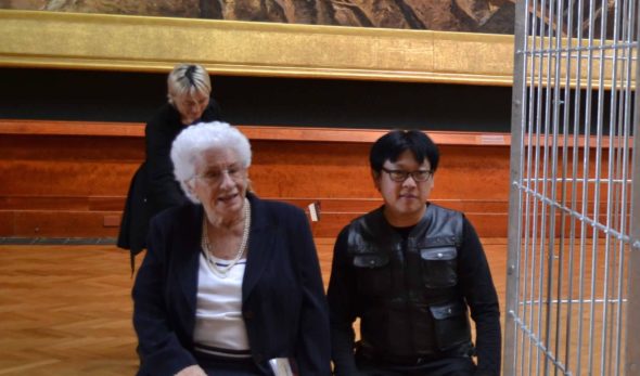 Bianca Attolico con l’artista H.H. Lim alla Galleria Nazionale di Roma