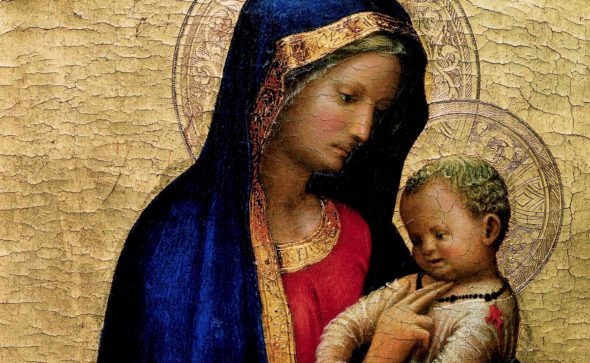 Particolare del capolavoro di Masaccio, la Madonna del Solletico