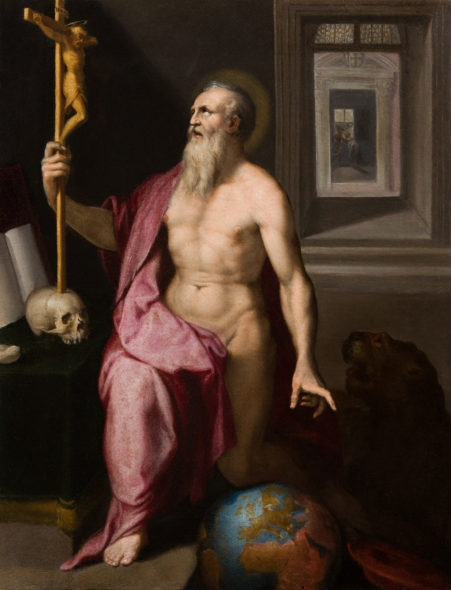 Lorenzo Sabatini, detto Lorenzino da Bologna: San Girolamo in preghiera, 1570 circa Olio su tela, cm 43 x 33,3. Galleria Fondantico