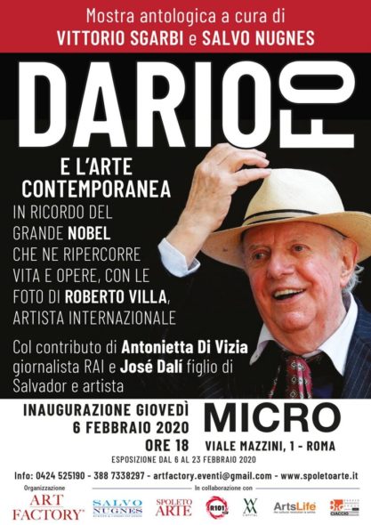 Mostre Febbraio locandina mostra Dario Fo