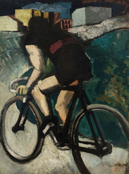 Mario Sironi, "Il ciclista", 1916, olio su tela, Fondazione Peggy Guggenheim, Venezia
