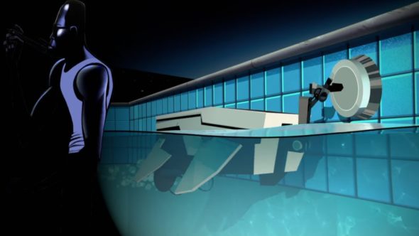 Zima Blue e il robots da cui deriva. Entrambi galleggiano nella piscina in cui hanno avuto vita