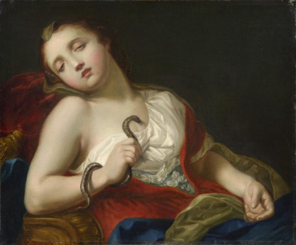 Giambettino Cignaroli (Verona, 1706-1770), Cleopatra, 1770 circa, Olio su tela. Palazzo Maffei Casa-Museo, Verona, Collezione Luigi Carlo