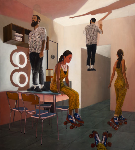 Dario Maglionico, Reificazione #62, oil on canvas, 110 x 100 cm, 2019