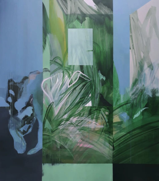 Sulle orme del Lupo (opera in mostra) 2019 170 x 150 cm mista su tela