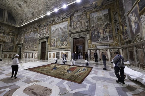 arazzi di Raffaello nella Cappella Sistina, lavori
