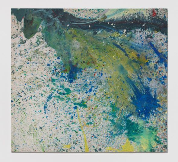 Shozo Shimamoto, Punta Campanella 37 (2008) acrylic and broken glass on canvas 210x233 cm Courtesy Cardi Gallery